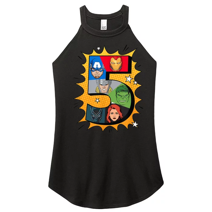 K.i.d.s Aven gers Comic Super Heroes 5th Birthday Women’s Perfect Tri Rocker Tank