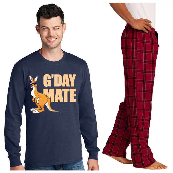 Kangaroo Australia G'Day Mate Australian Symbol Long Sleeve Pajama Set