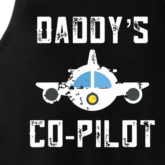 Kids Airplane Gifts For Kids Future Pilot Training Daddys CoPilot Ladies Tri-Blend Wicking Tank