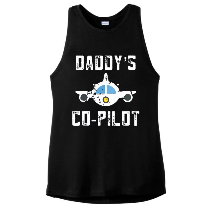 Kids Airplane Gifts For Kids Future Pilot Training Daddys CoPilot Ladies Tri-Blend Wicking Tank