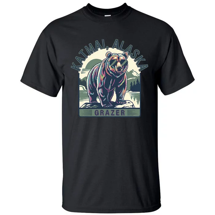 Katmai Alaska Grazer Vintage Fat Bear Week 2024 Tall T-Shirt