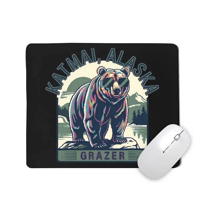 Katmai Alaska Grazer Vintage Fat Bear Week 2024 Mousepad