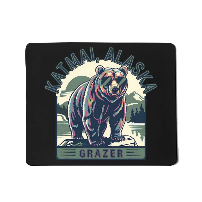 Katmai Alaska Grazer Vintage Fat Bear Week 2024 Mousepad