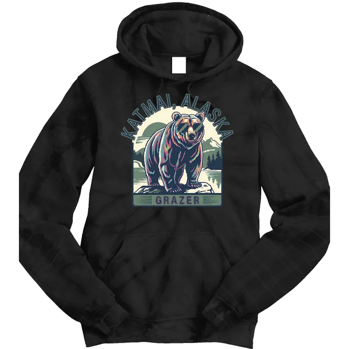 Katmai Alaska Grazer Vintage Fat Bear Week 2024 Tie Dye Hoodie