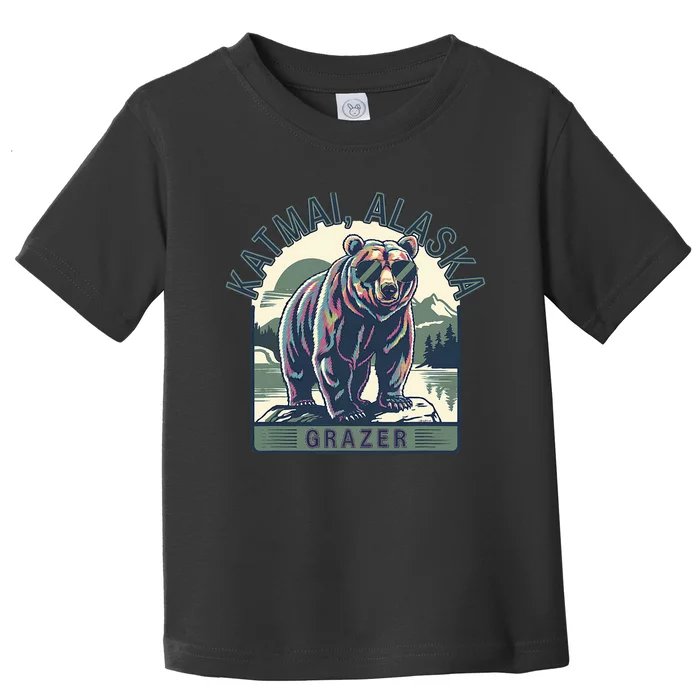 Katmai Alaska Grazer Vintage Fat Bear Week 2024 Toddler T-Shirt