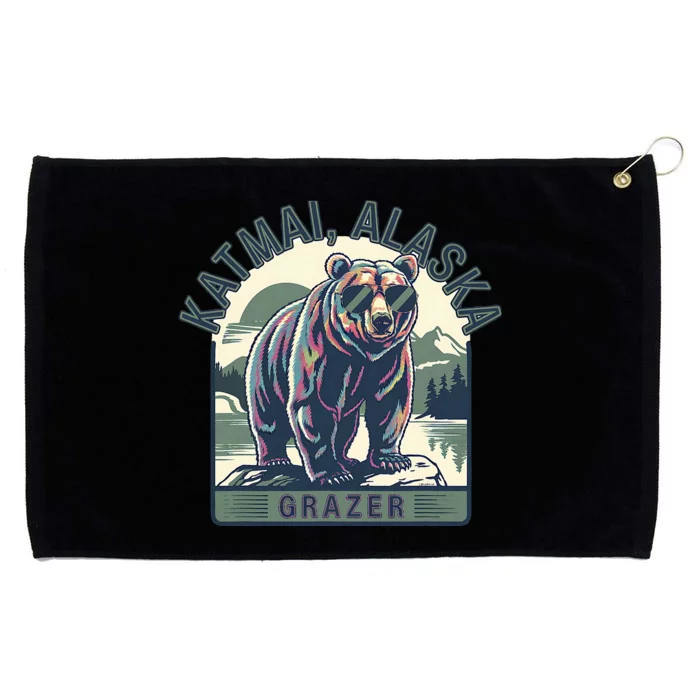 Katmai Alaska Grazer Vintage Fat Bear Week 2024 Grommeted Golf Towel