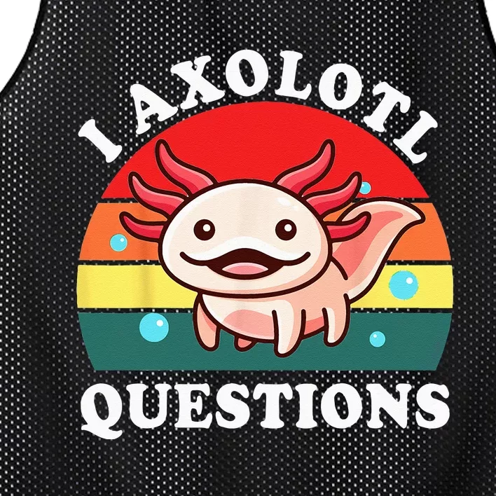 Kids Axolotl I Axolotl Questions Retro Cute Anime Mesh Reversible Basketball Jersey Tank