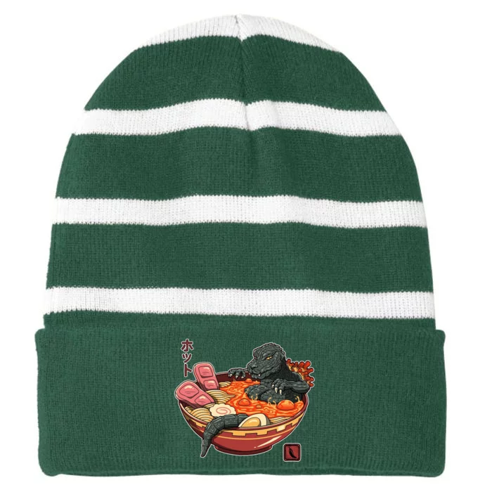 Kaiju Lava Ramen Striped Beanie with Solid Band