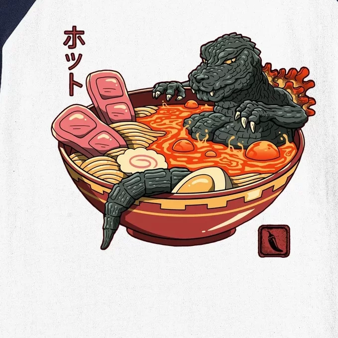 Kaiju Lava Ramen Baseball Sleeve Shirt