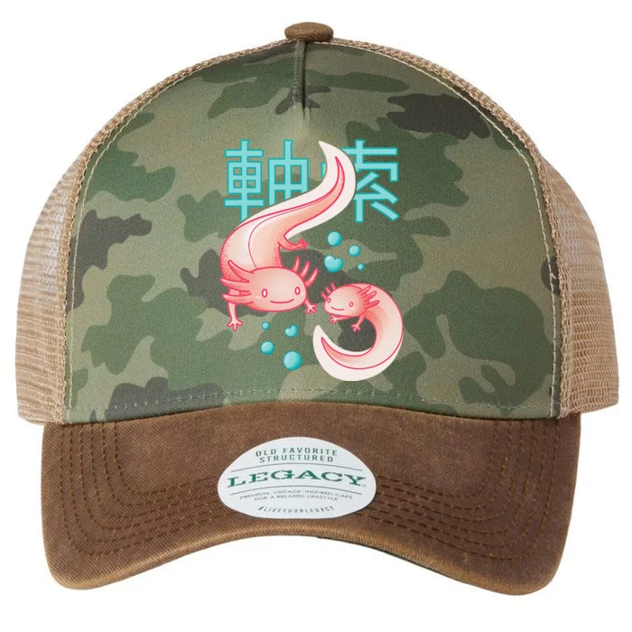 Kawaii Axolotls Japanese Aesthetic Harajuku Anime Axolotl Legacy Tie Dye Trucker Hat