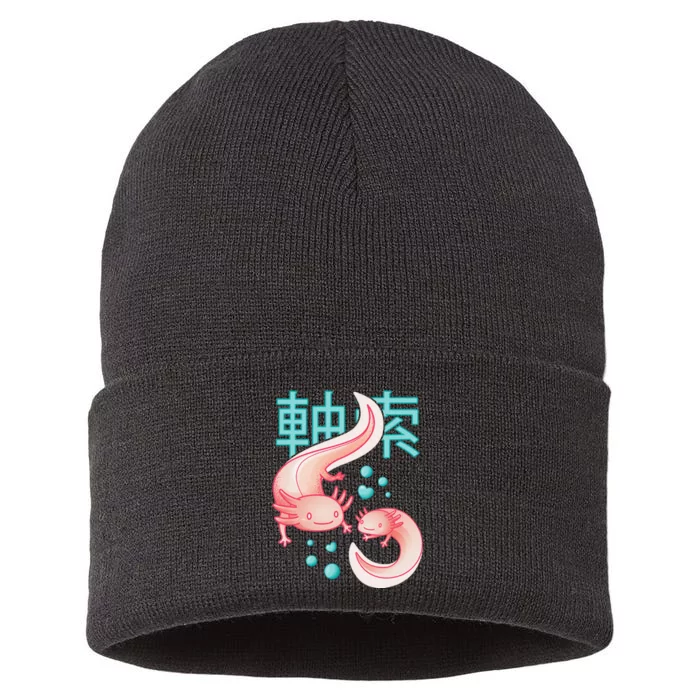 Kawaii Axolotls Japanese Aesthetic Harajuku Anime Axolotl Sustainable Knit Beanie