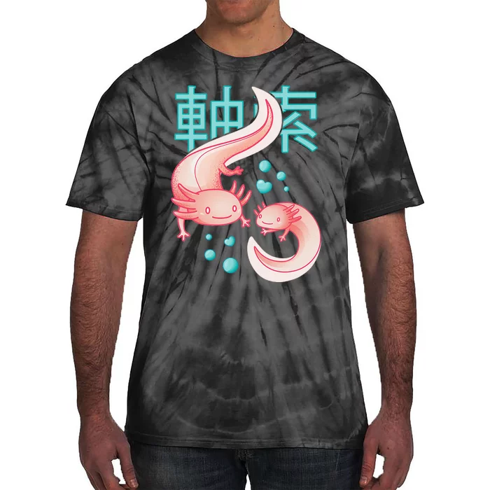 Kawaii Axolotls Japanese Aesthetic Harajuku Anime Axolotl Tie-Dye T-Shirt