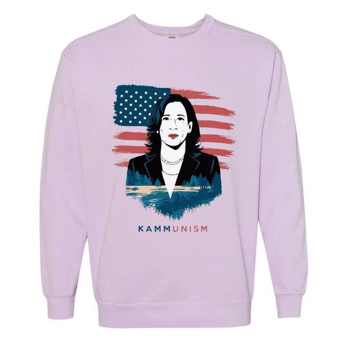 Kammunist Anti Kamala Harris Election Garment-Dyed Sweatshirt