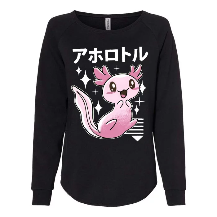 Kawaii Axolotl Womens California Wash Sweatshirt