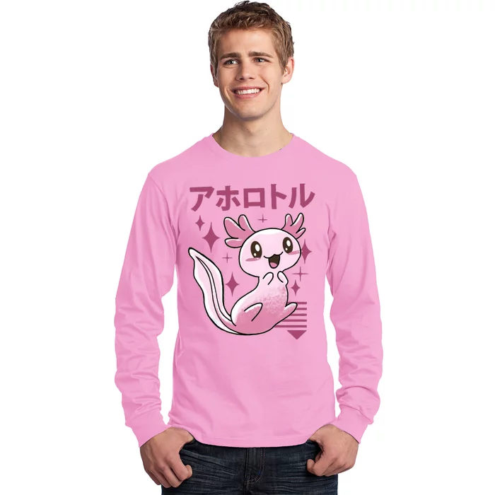 Kawaii Axolotl Long Sleeve Shirt