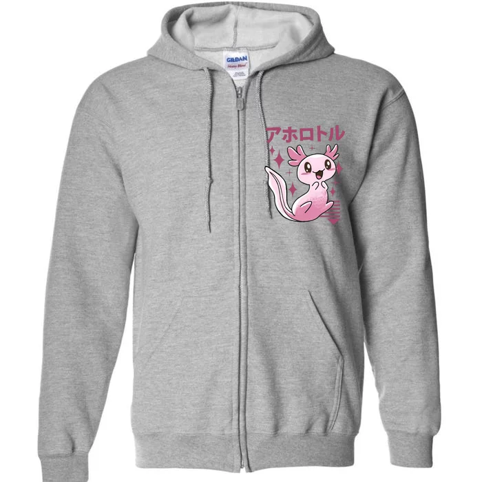 Kawaii Axolotl Full Zip Hoodie