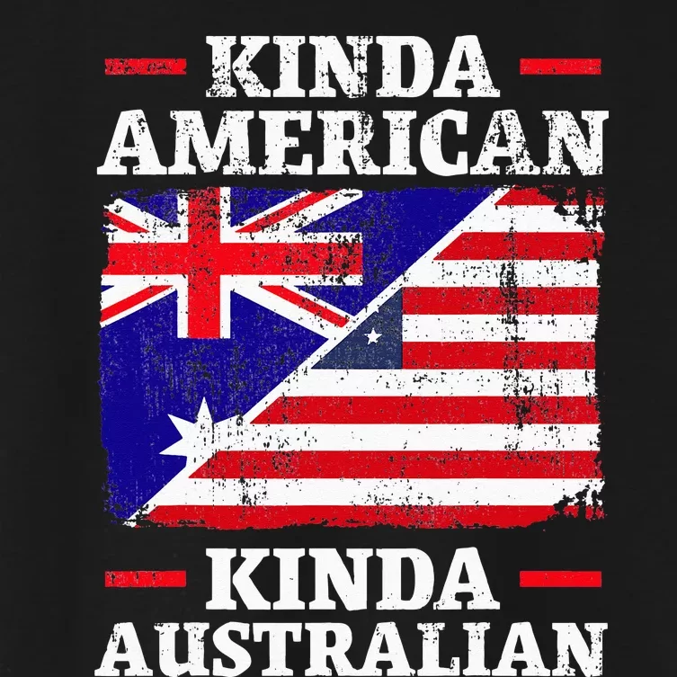 Kinda American Kinda Australian America Australia USA Women's Crop Top Tee