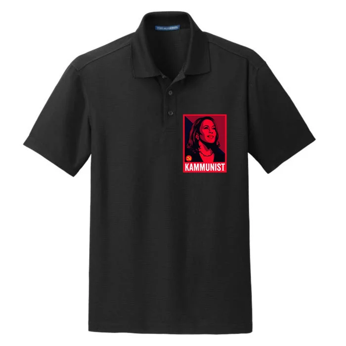 Kamunist Anti Kamala Harris Dry Zone Grid Performance Polo