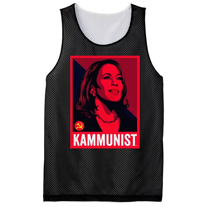 Kamunist Anti Kamala Harris Mesh Reversible Basketball Jersey Tank