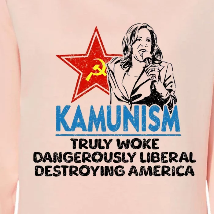 Kammunism Anti Kamala Vote Trump 2024 Funny Political Womens California Wash Sweatshirt