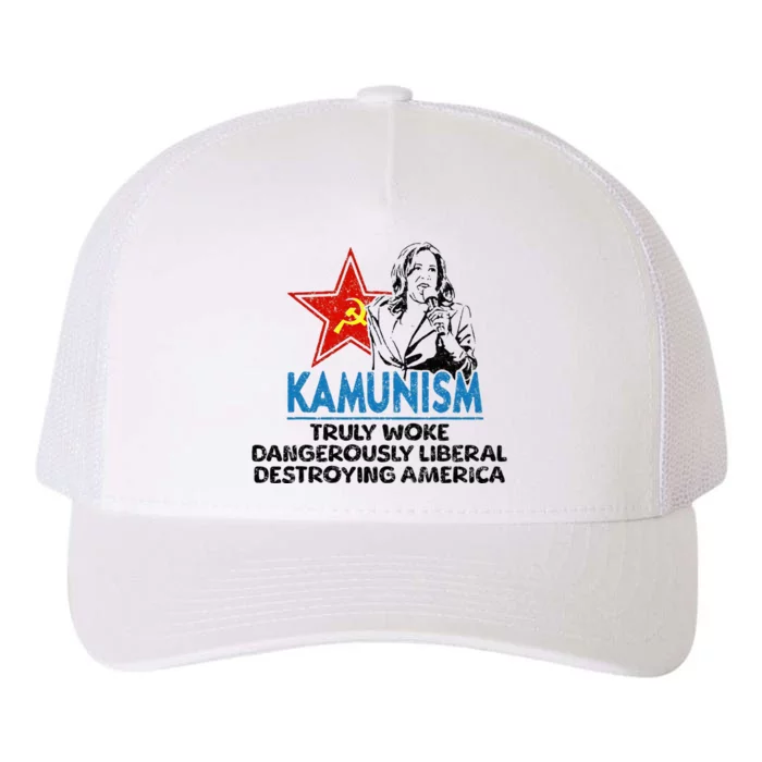 Kammunism Anti Kamala Vote Trump 2024 Yupoong Adult 5-Panel Trucker Hat