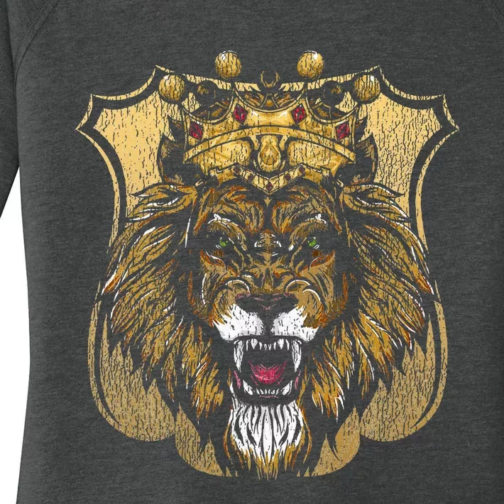 King Animal Lion Women's Perfect Tri Tunic Long Sleeve Shirt