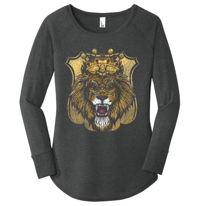 King Animal Lion Women's Perfect Tri Tunic Long Sleeve Shirt