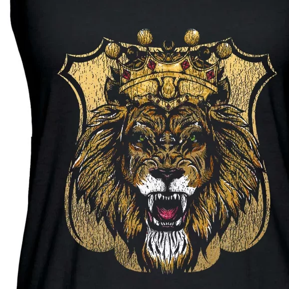 King Animal Lion Ladies Essential Flowy Tank