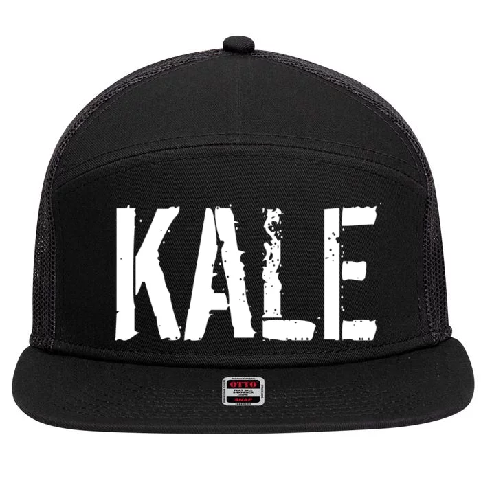 Kale Vegan Vegetarian Funny Parody 7 Panel Mesh Trucker Snapback Hat