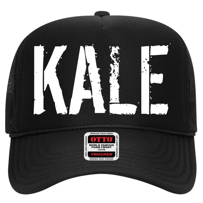 Kale Vegan Vegetarian Funny Parody High Crown Mesh Trucker Hat