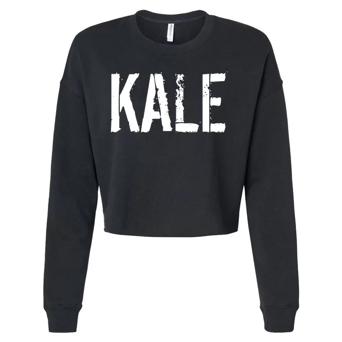 Kale Vegan Vegetarian Funny Parody Cropped Pullover Crew