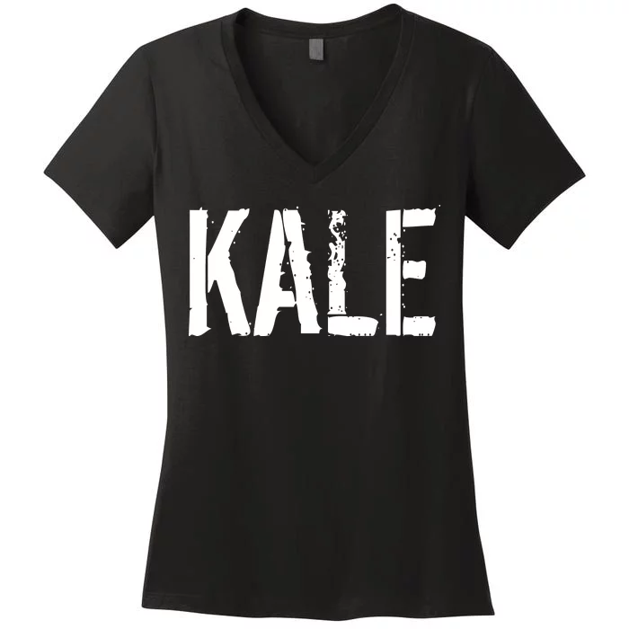 Kale Vegan Vegetarian Funny Parody Women's V-Neck T-Shirt