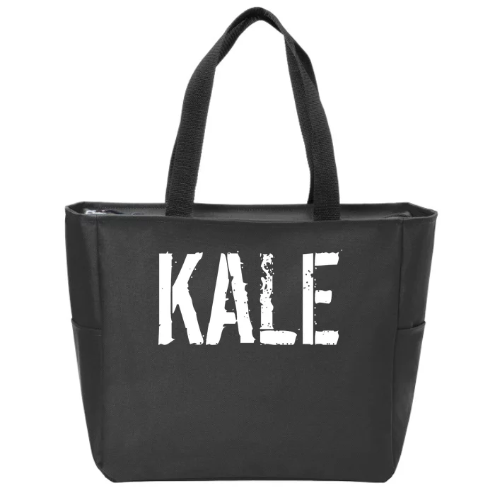 Kale Vegan Vegetarian Funny Parody Zip Tote Bag