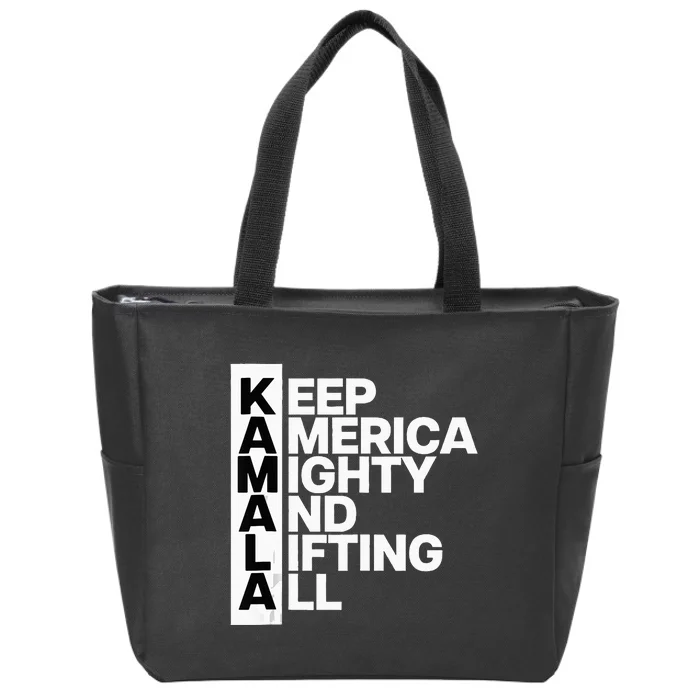 Keep America Mighty And Lifting All Kamala Zip Tote Bag