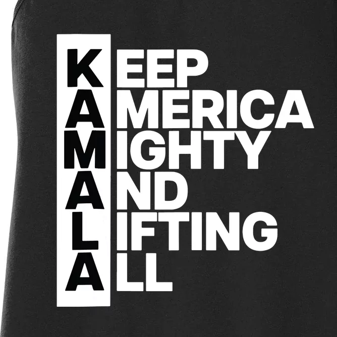 Keep America Mighty And Lifting All Kamala Women's Racerback Tank