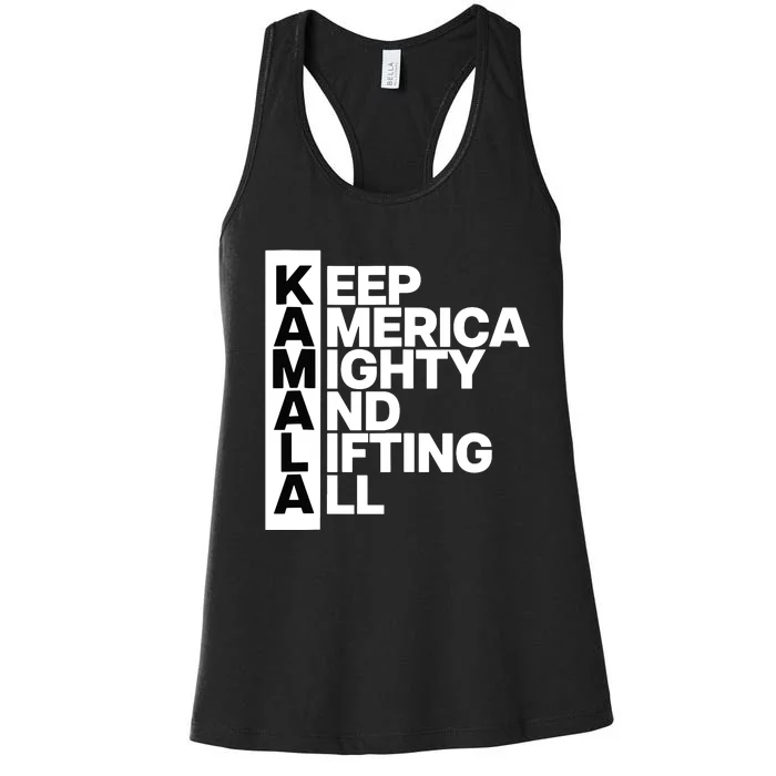 Keep America Mighty And Lifting All Kamala Women's Racerback Tank