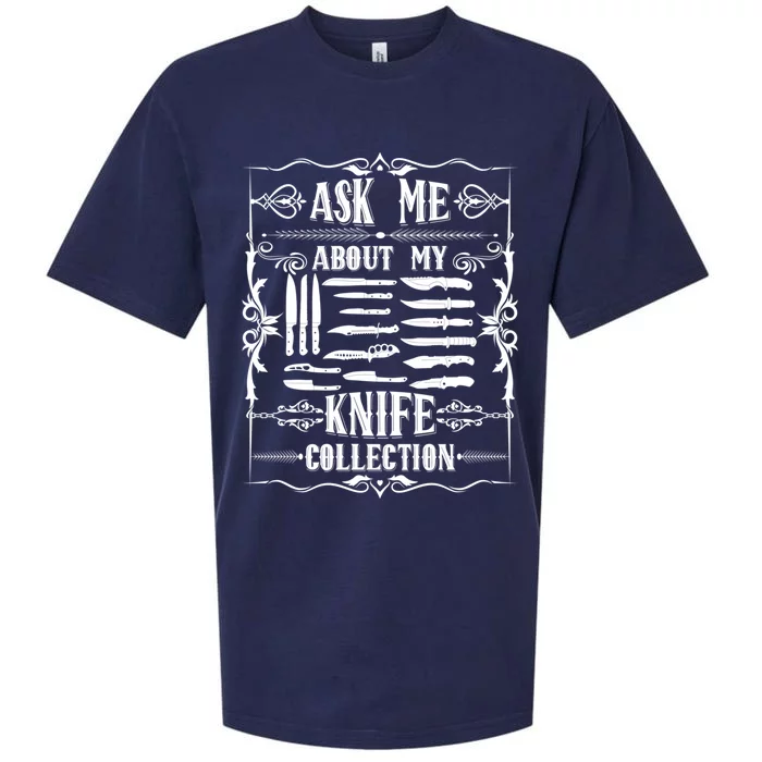 Knifeaholic Ask Me About My Knife Collection Knife Collector Great Gift Sueded Cloud Jersey T-Shirt