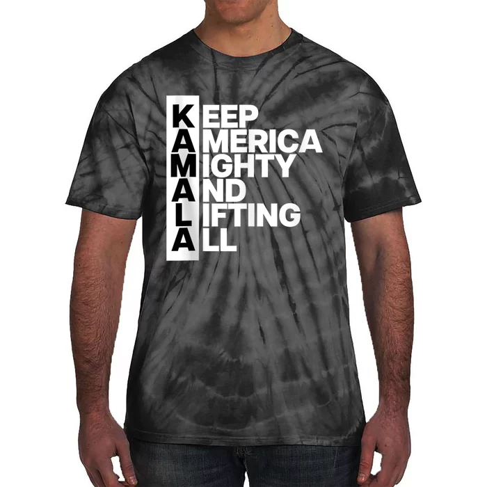 Keep America Mighty And Lifting All Kamala Tie-Dye T-Shirt