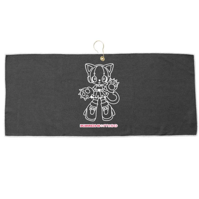 Kimchi And Miso Mecha Cat Girl Large Microfiber Waffle Golf Towel