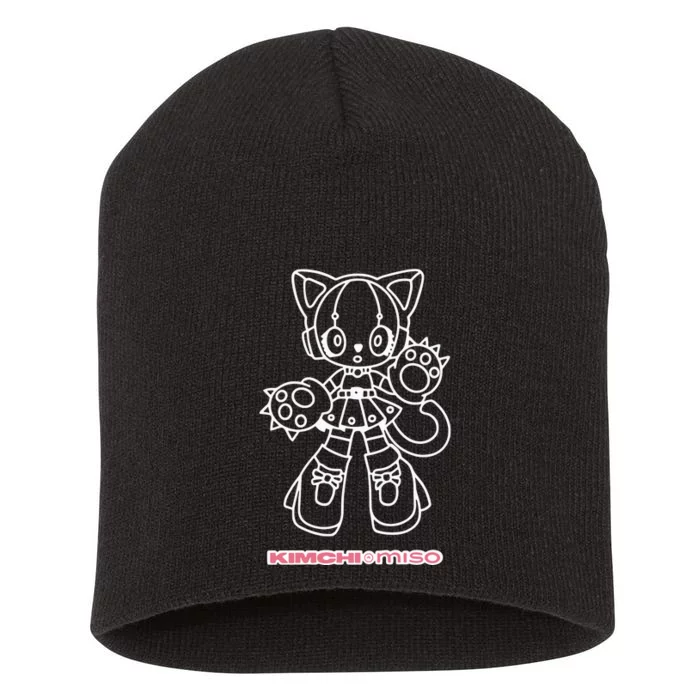 Kimchi And Miso Mecha Cat Girl Short Acrylic Beanie