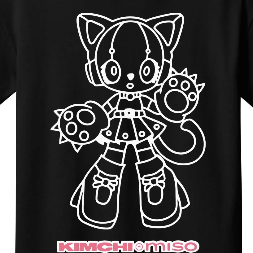 Kimchi And Miso Mecha Cat Girl Kids T-Shirt