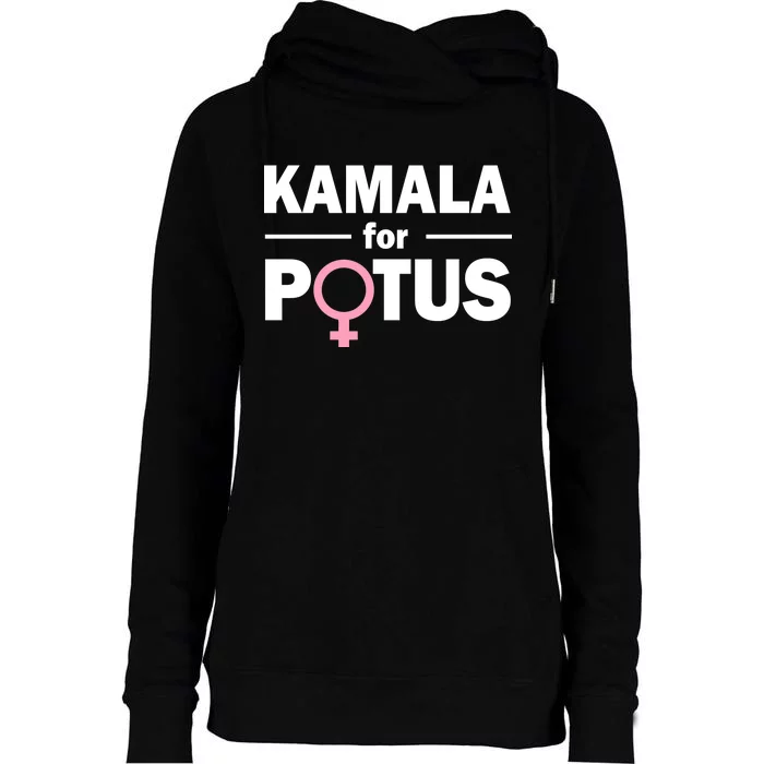 Kamala for Potus Womens Funnel Neck Pullover Hood