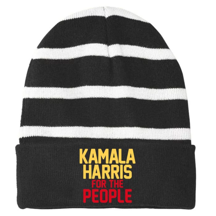 Kamala Harris For The People Striped Beanie with Solid Band