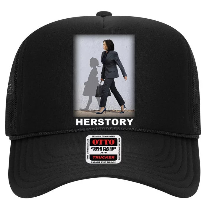 Kamala Harris Herstory Making History High Crown Mesh Trucker Hat