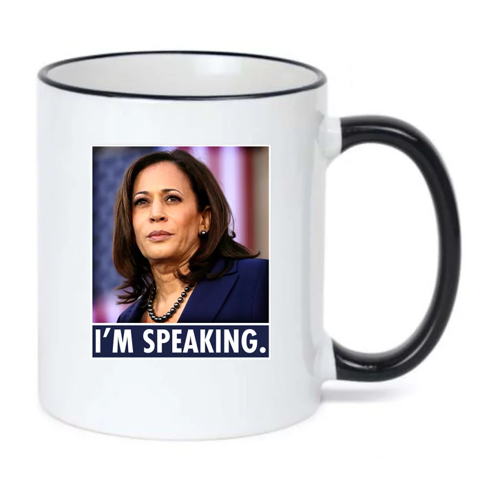 Kamala Harris I'm Speaking Vice President Debate Quote Black Color Changing Mug