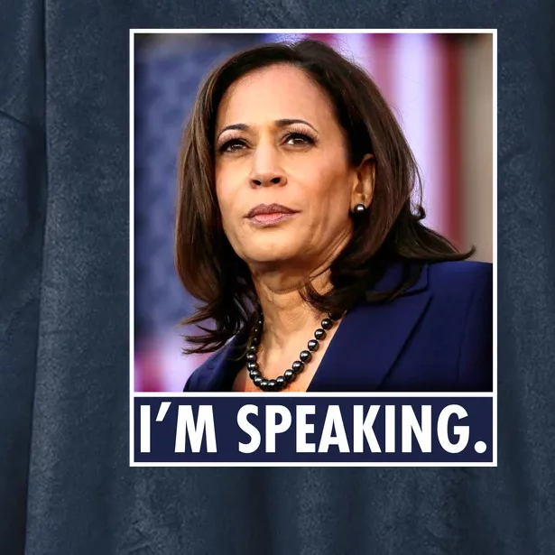 Kamala Harris I'm Speaking Vice President Debate Quote Hooded Wearable Blanket