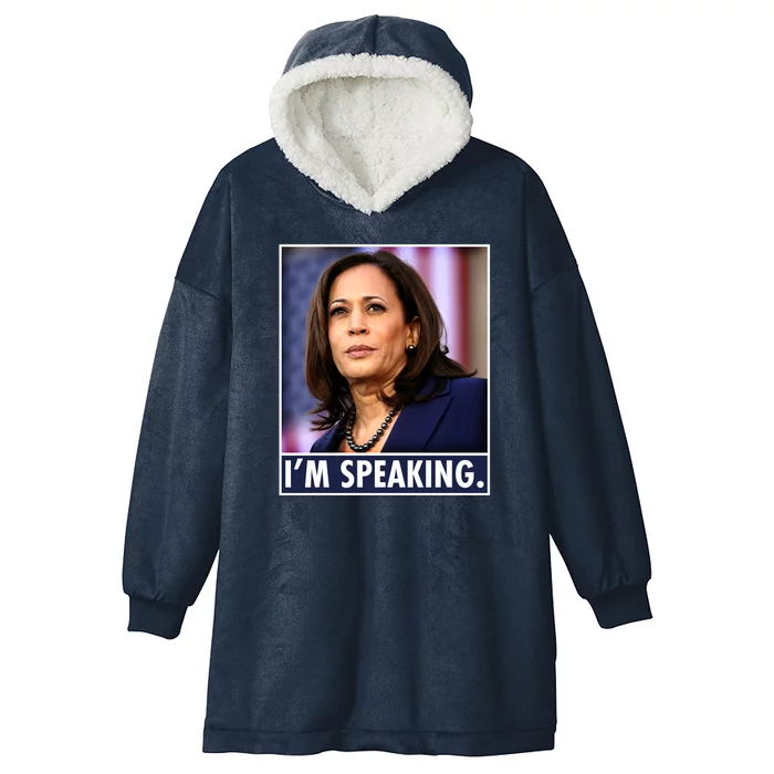 Kamala Harris I'm Speaking Vice President Debate Quote Hooded Wearable Blanket