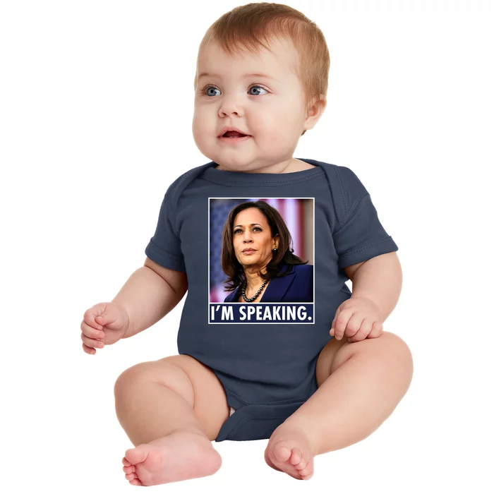 Kamala Harris I'm Speaking Vice President Debate Quote Baby Bodysuit