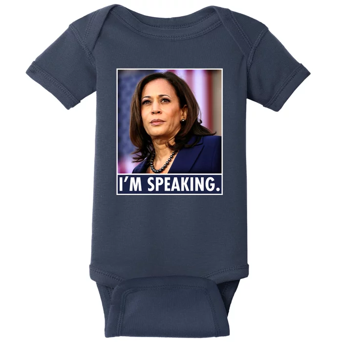 Kamala Harris I'm Speaking Vice President Debate Quote Baby Bodysuit