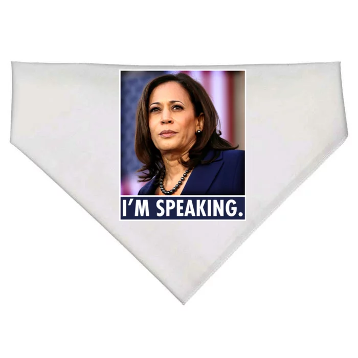 Kamala Harris I'm Speaking Vice President Debate Quote USA-Made Doggie Bandana